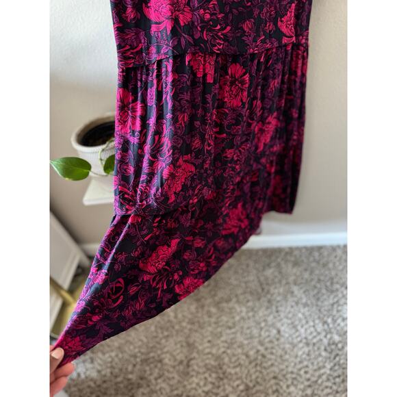Pioneer Woman Purple Pink Floral Fall Midi Maxi Dress Boho Cottage *no belt*(M) - Picture 11 of 15